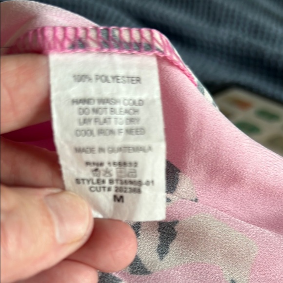 Bibi Boutique Pink Zebra Pattern Blouse - Picture 4 of 4